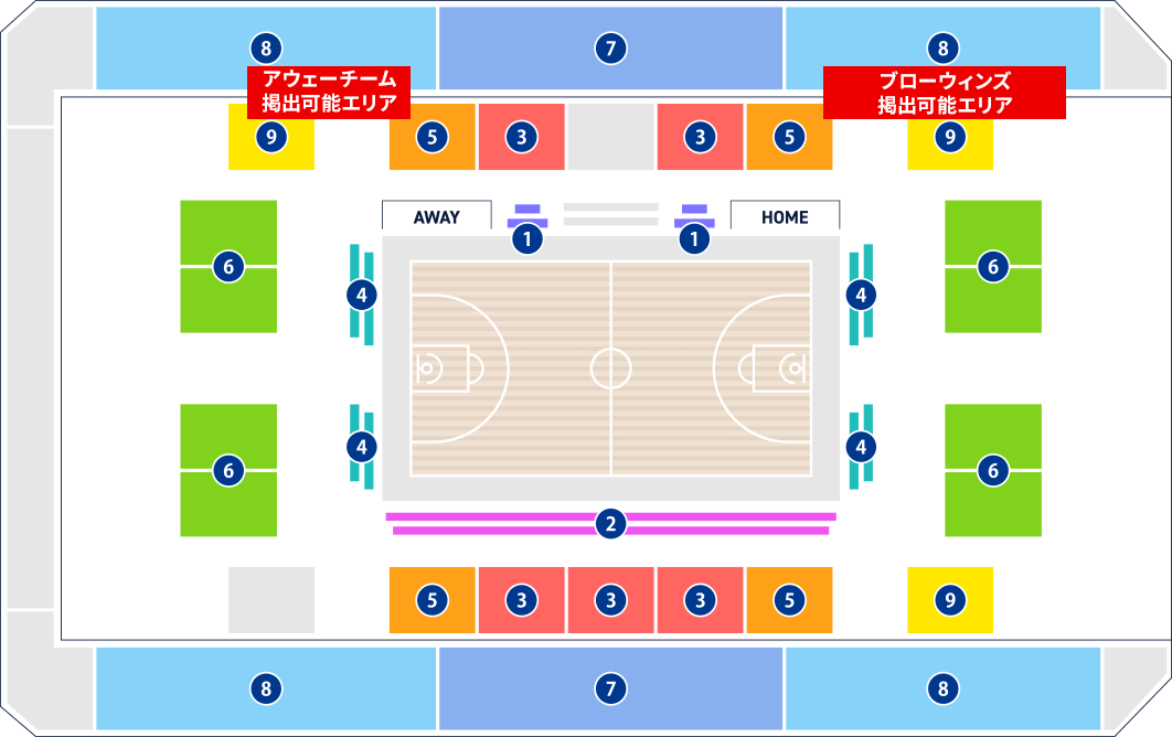 横断幕掲出可能エリア